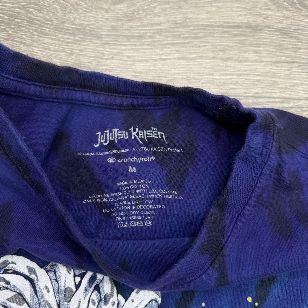 Crunchyroll Jujutsu Kaisen Yuta Rika Shirt Men Medium Blue Tie Dye Anime Cartoon - Picture 3 of 10